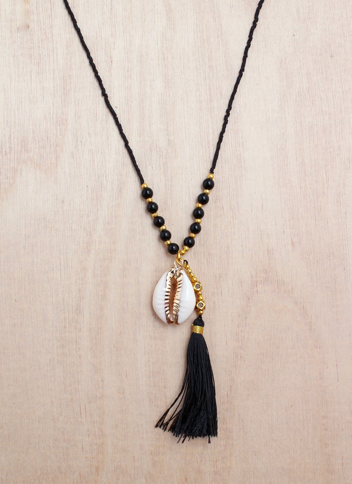 Gold Cowrie Tassel Necklace | Shop Coco Rose Boutique Beach & Resort Wear