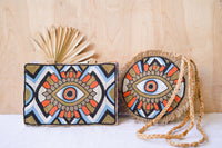 Evil Eye Jute Crossbody | Shop Coco Rose Boutique Beach & Resort Wear