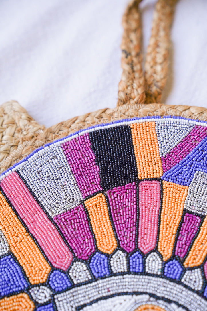 Evil Eye Jute Bag | Shop Coco Rose Boutique Beach & Resort Wear