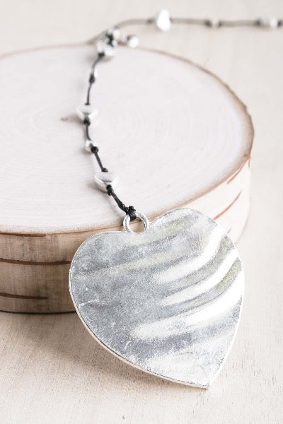 Hammered Heart Alloy Necklace | Shop Coco Rose Boutique Beach & Resort Wear