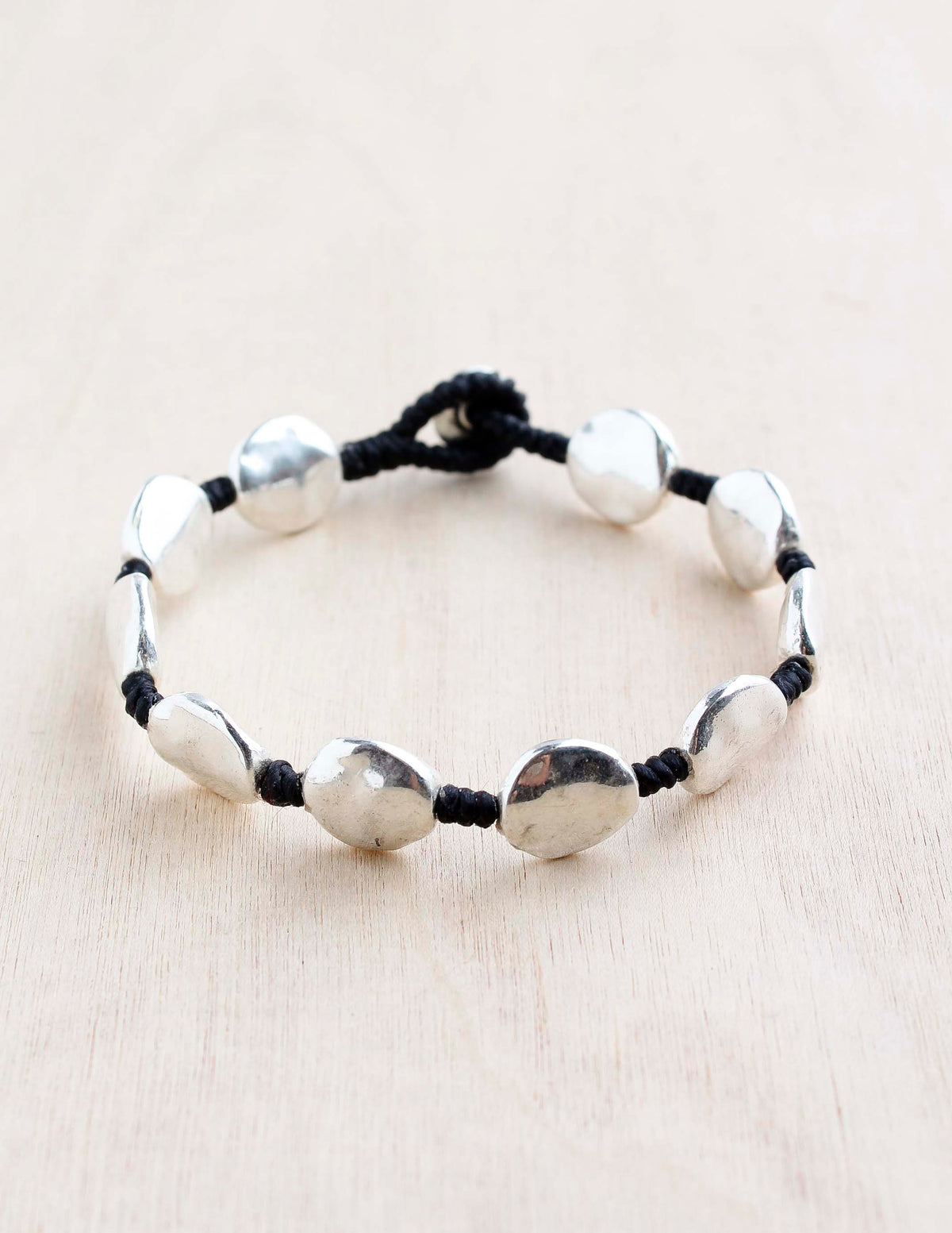 Silver Hammered Circle Alloy Bracelet | Shop Coco Rose Boutique Beach & Resort Wear