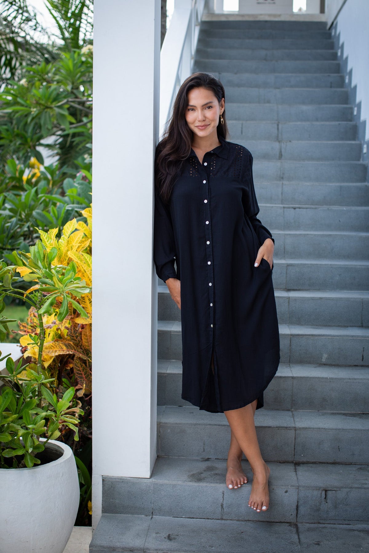 Eyelet Shirt Dress | Shop Coco Rose Boutique Beach & Resort Wear