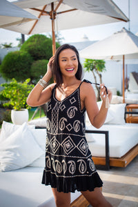 Roseta Tie Mini Dress | Shop Coco Rose Boutique Beach & Resort Wear