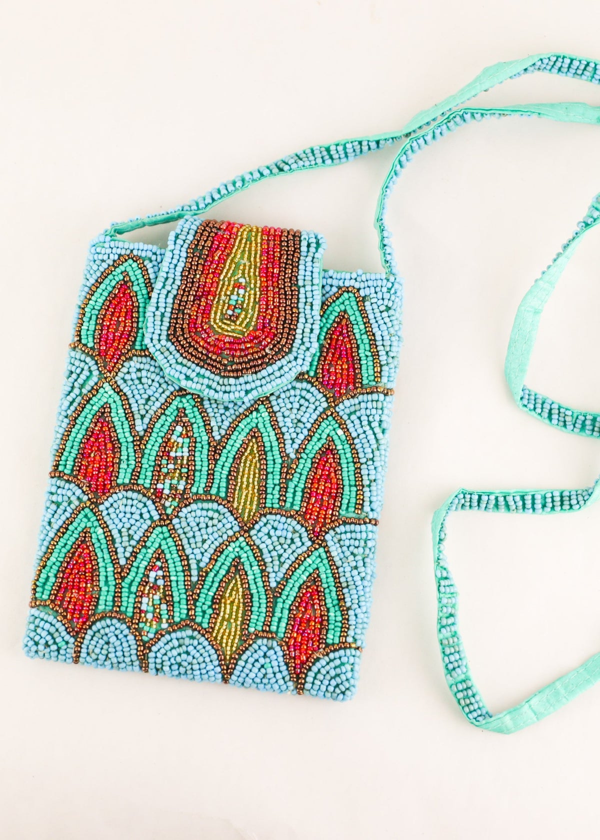 Eden Beaded Cell Phone Crossbody Bag | Shop Coco Rose Boutique Beach & Resort Wear