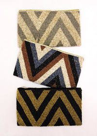 Chevron Beaded Clutch | Shop Coco Rose Boutique Beach & Resort Wear