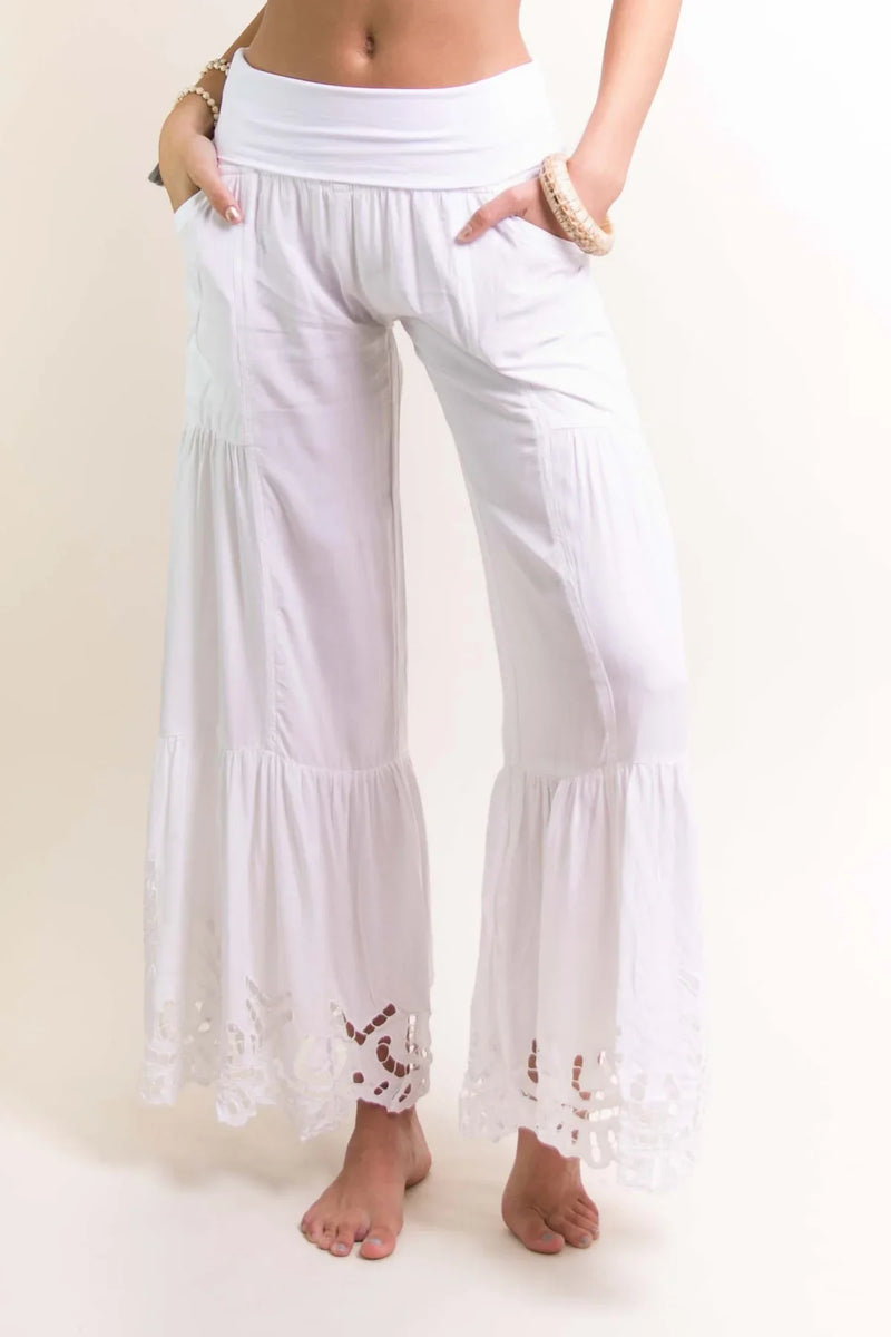 Eyelet Pants