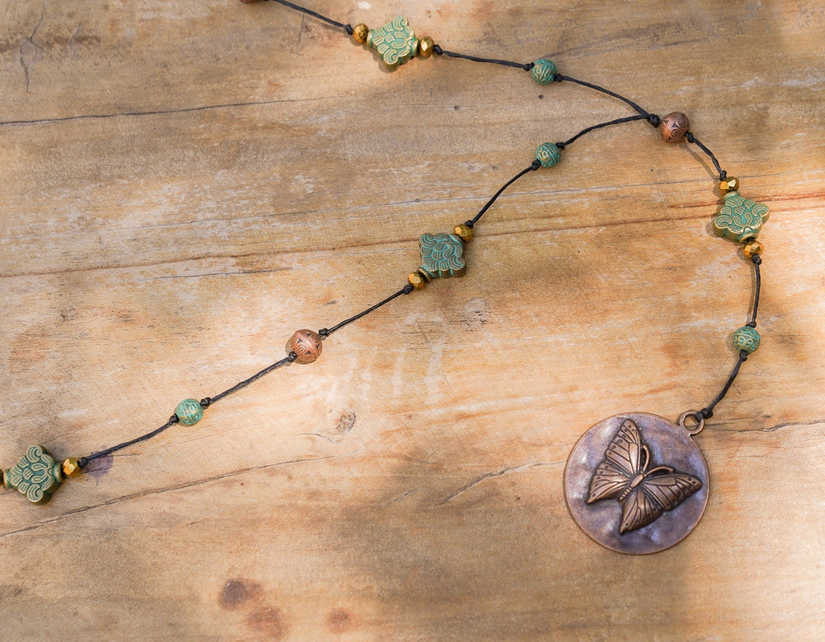 Copper Butterfly Alloy Necklace | Shop Bali Queen