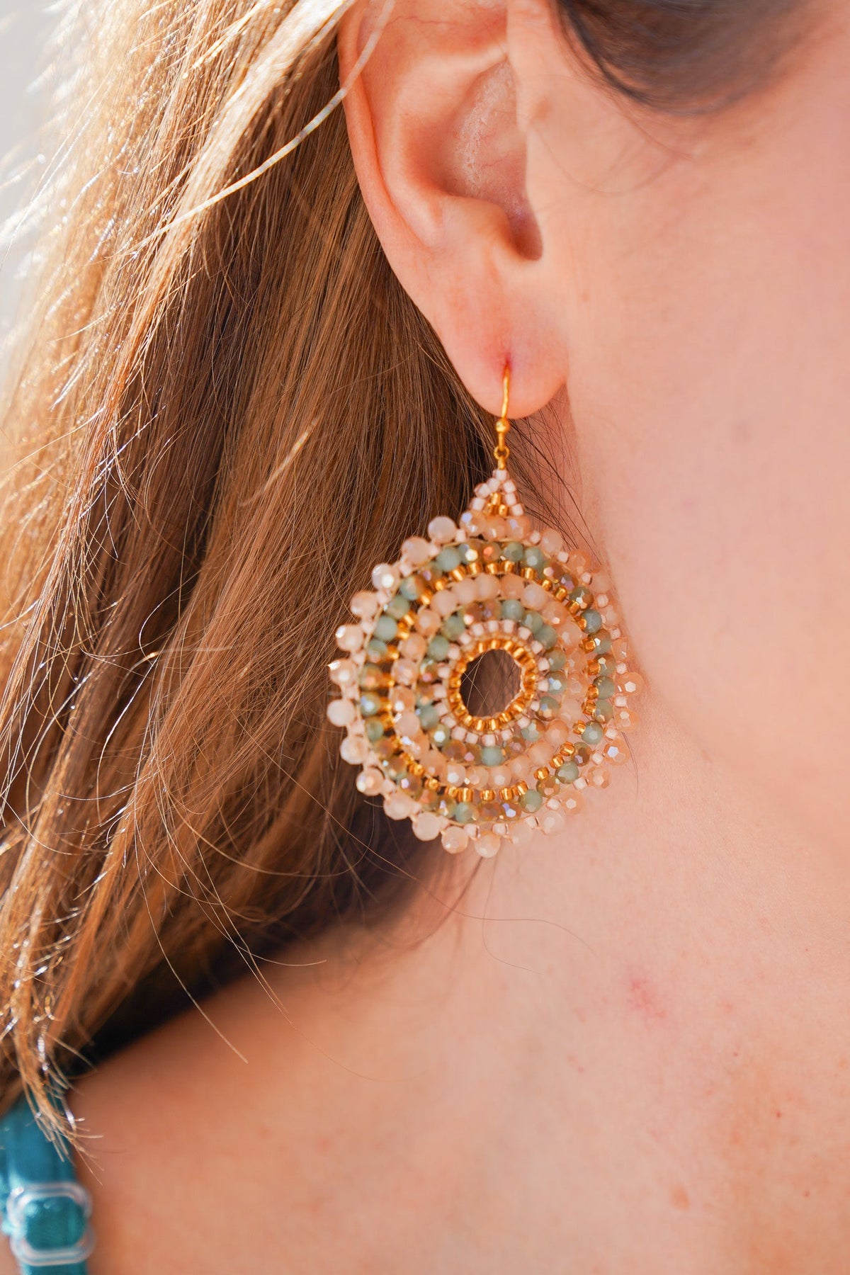 Thai Round Crystal Earrings | Shop Bali Queen