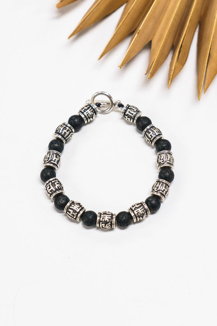 Unisex Obsidian Alloy Bracelet | Shop Bali Queen