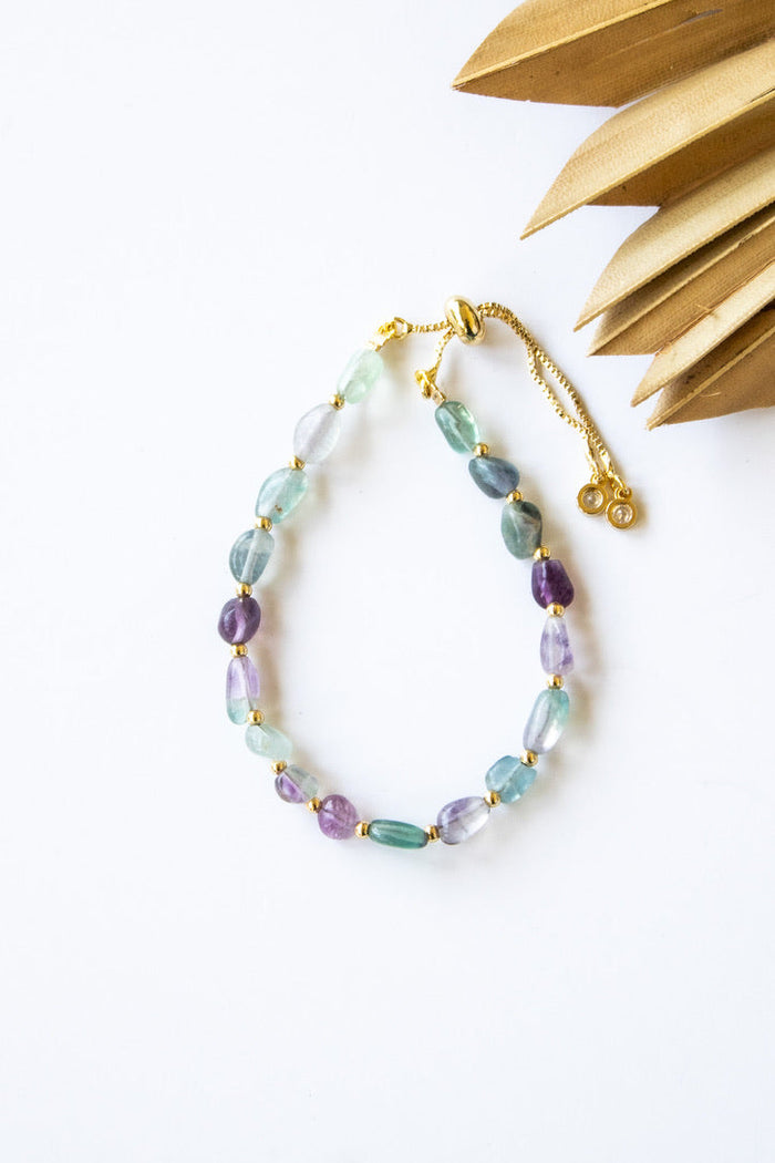 Beach Pebbles Gold Pull Bracelet | Shop Bali Queen