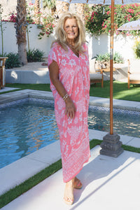 Dahlia Daze Long Caftan | Shop Coco Rose Boutique Beach & Resort Wear