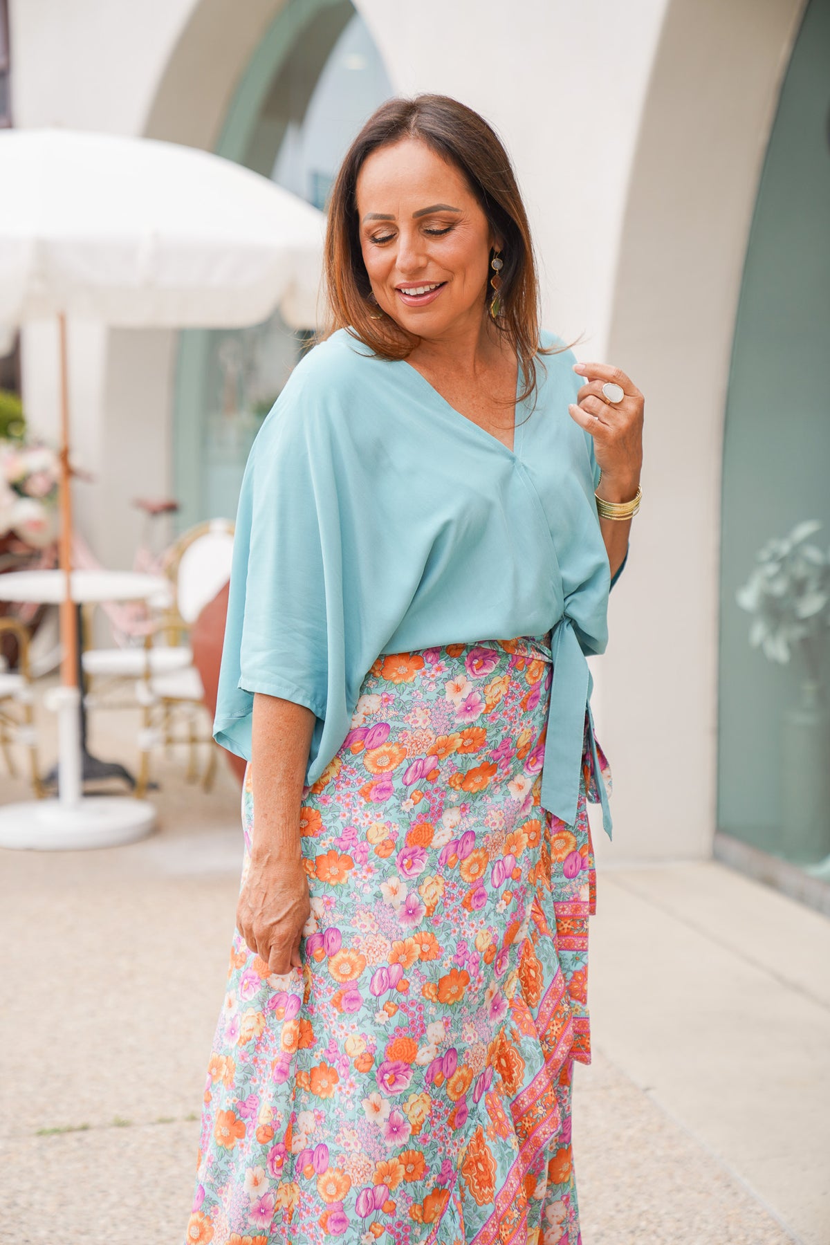Wild Flower Wrap Skirt M/L / Beach Bloom / Rayon Wild Flower Wrap Skirt M/L / Beach Bloom / Rayon