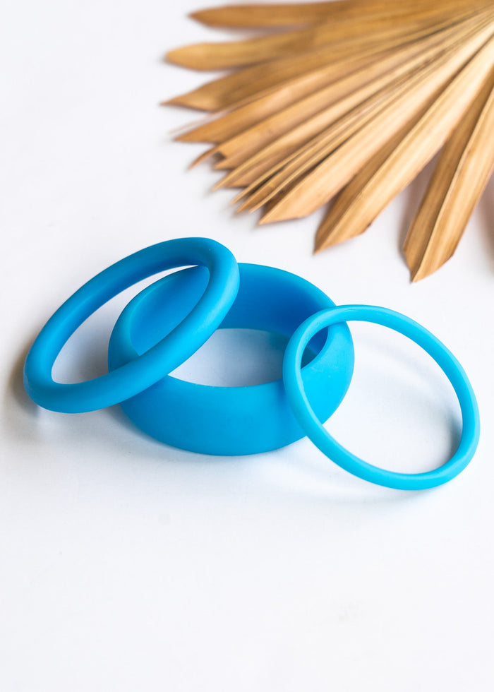 Bare Blue Resin Bangles | Shop Coco Rose Boutique Beach & Resort Wear