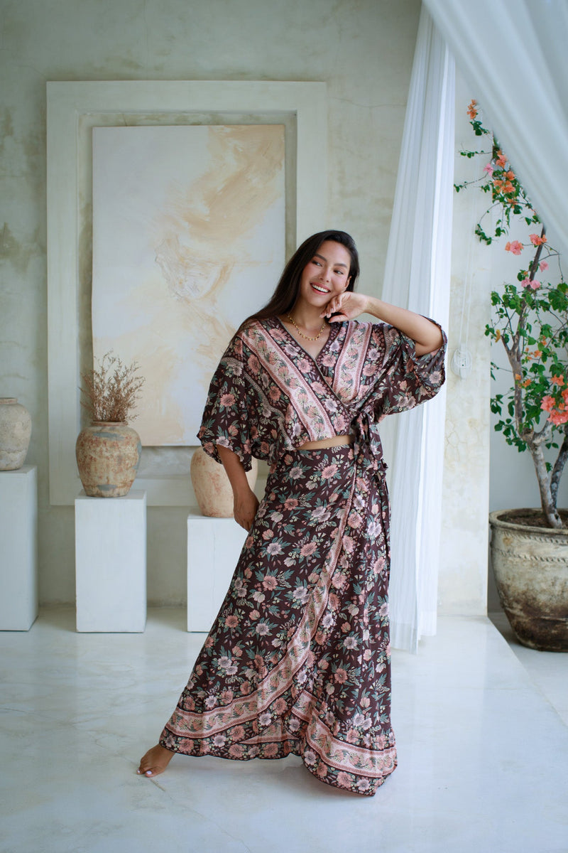 kimono shirt dress Winter Trees Kimono Shirt Dress P.S. FIORENZA
