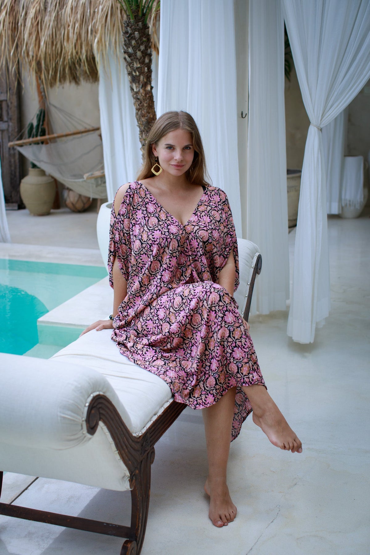 Talavera Open Shoulder Caftan | Shop Coco Rose Boutique Beach & Resort Wear