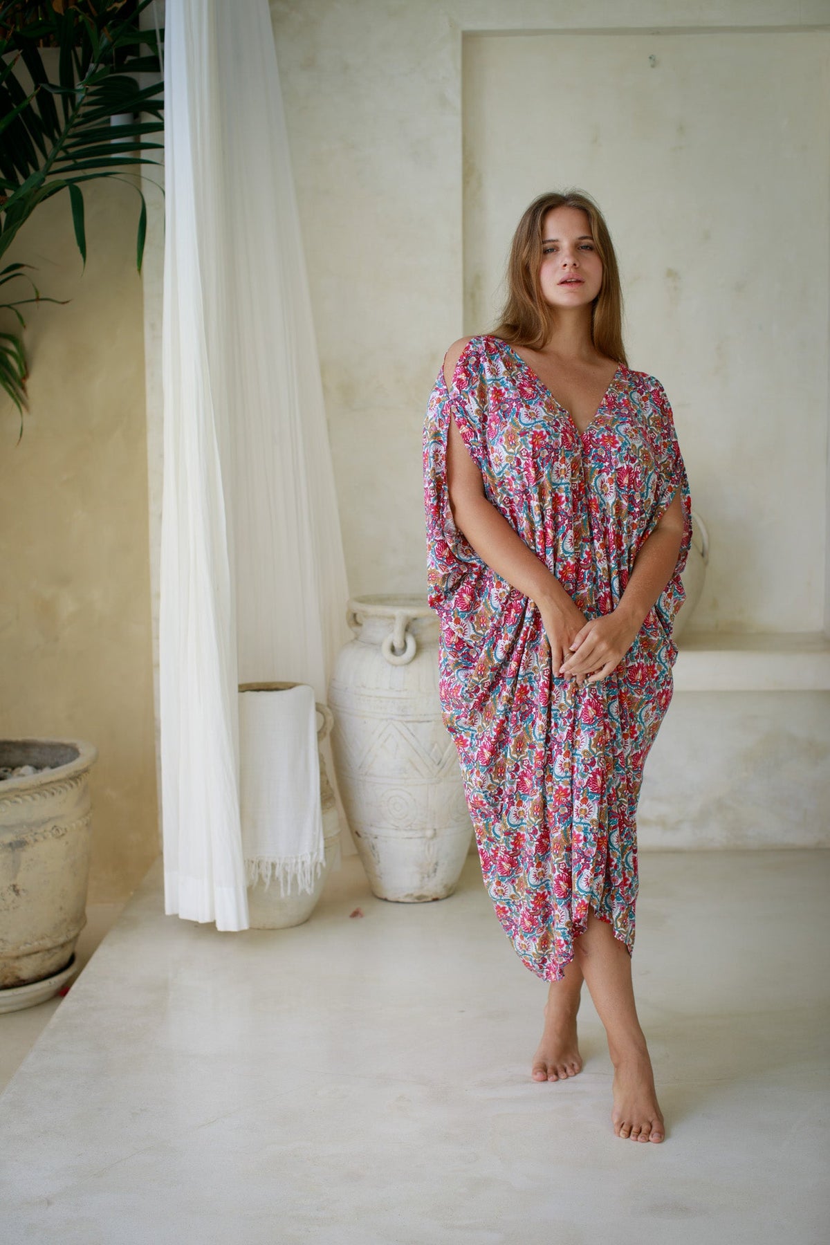 Talavera Open Shoulder Caftan | Shop Coco Rose Boutique Beach & Resort Wear