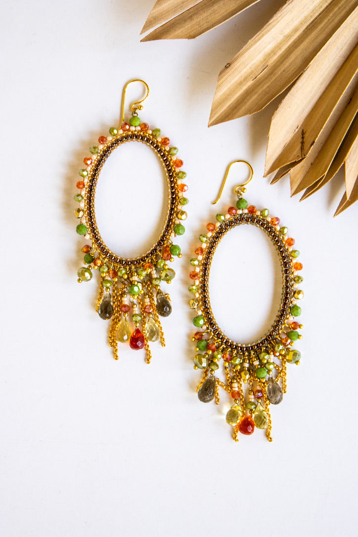 Oh My Oval Thai Crystal Earring | Shop Bali Queen