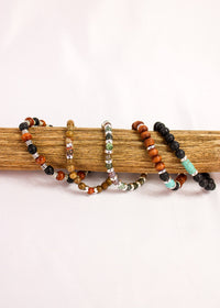 Unisex Picture Jasper Alloy Stretch Bracelet | Shop Bali Queen