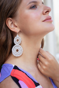 Thai Crystal Double Circle Earrings | Shop Bali Queen