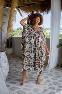 Tiger Lily Open Shoulder Caftan | Shop Coco Rose Boutique Beach & Resort Wear