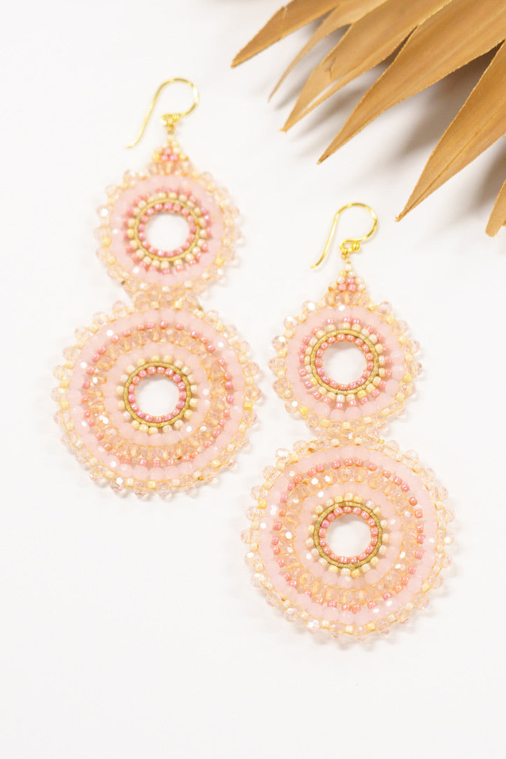 Thai Crystal Double Circle Earrings | Shop Bali Queen