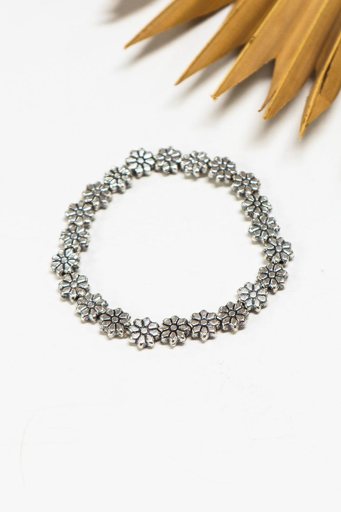 Floral Alloy Stretch Bracelet | Shop Bali Queen