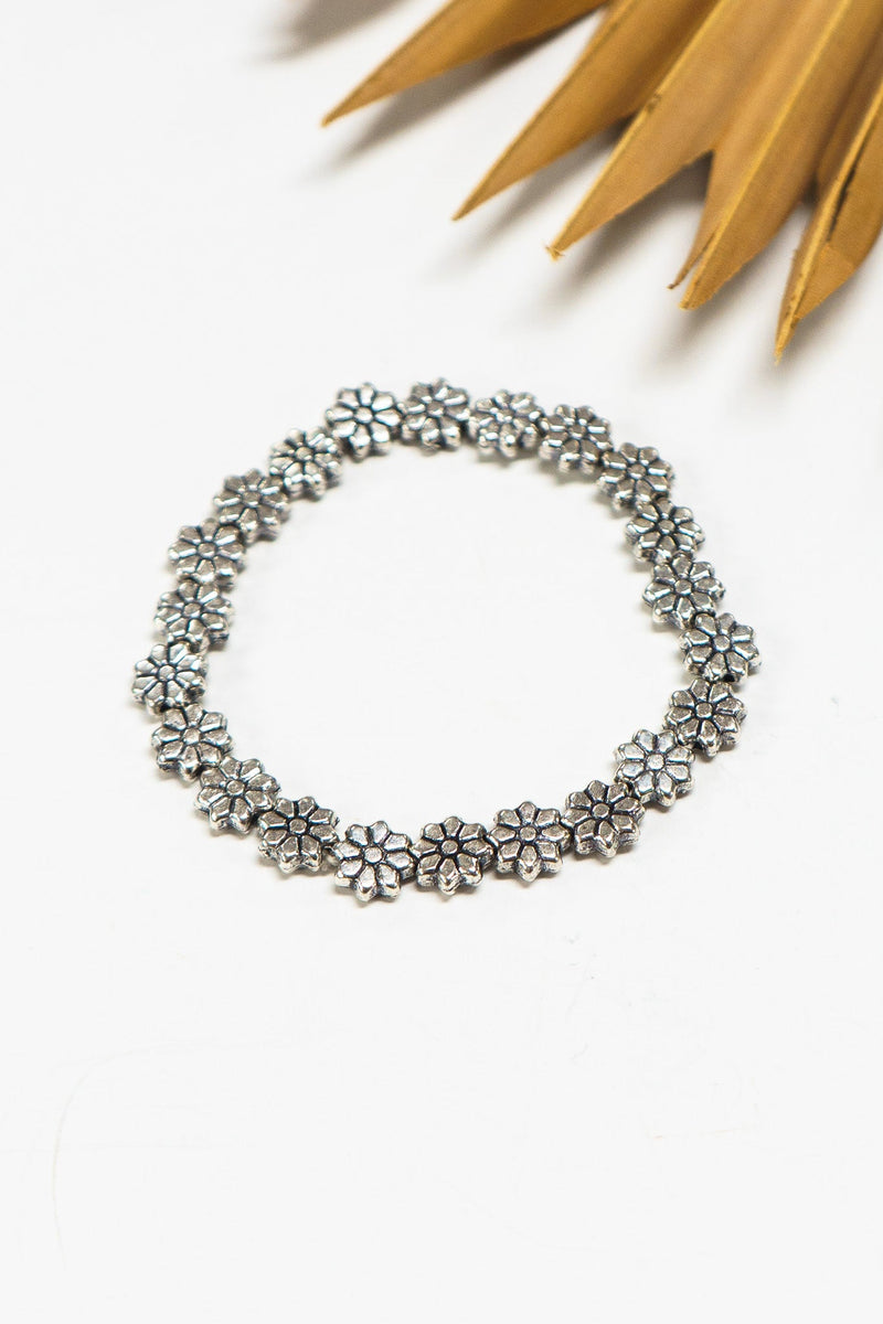 Floral Alloy Stretch Bracelet | Shop Bali Queen