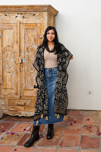 Boho Blossom Long Kimono