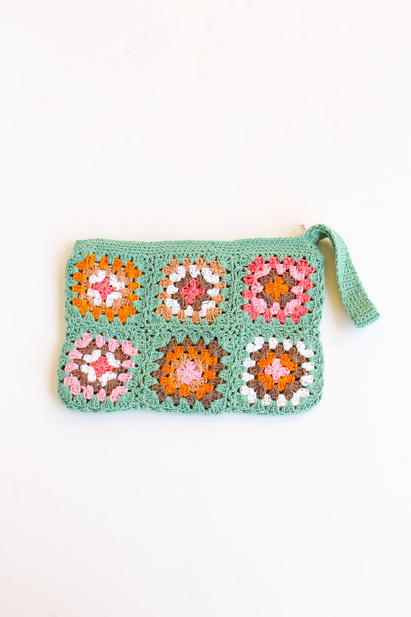 Flower Power Crochet Clutch