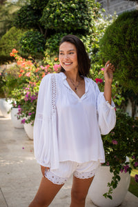 Eyelet Peasent Top | Shop Coco Rose Boutique Beach & Resort Wear