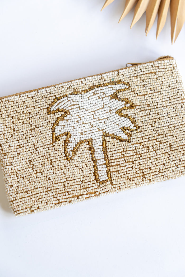 Palm Tree Beaded Clutch | Shop Coco Rose Boutique Beach & Resort Wear