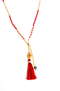 Happy Hamsa Tassel Necklace | Shop Bali Queen