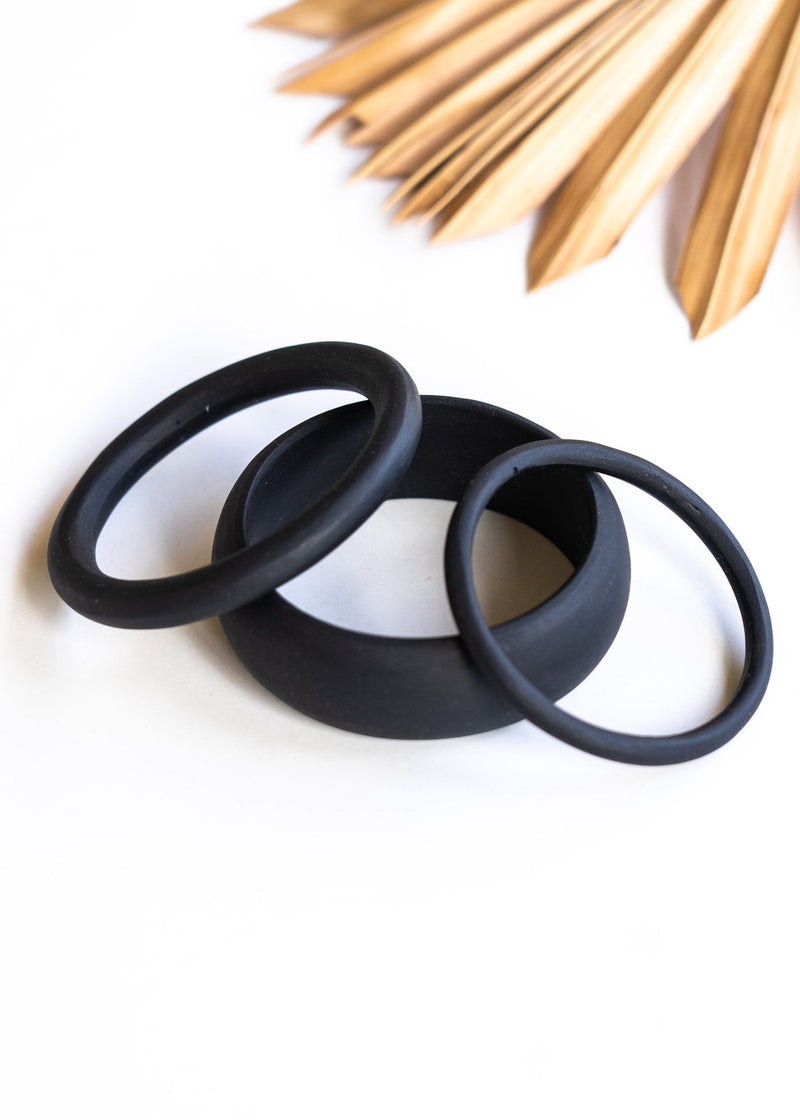 Black Resin Bangles | Shop Coco Rose Boutique Beach & Resort Wear