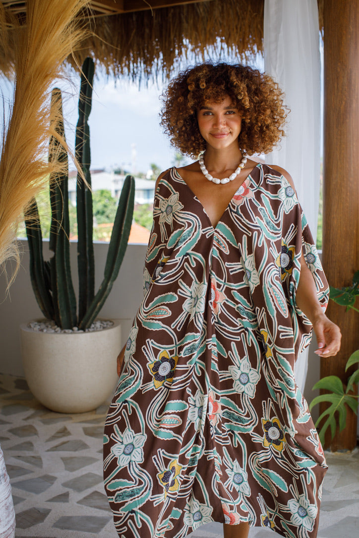 Tiger Lily Open Shoulder Caftan | Shop Coco Rose Boutique Beach & Resort Wear