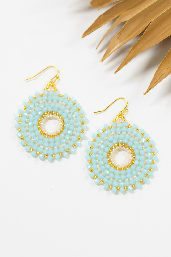 Thai Round Crystal Earrings | Shop Bali Queen