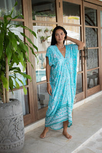 Beach Bloom Long Caftan | Shop Bali Queen