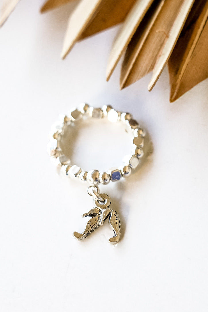 Seahorse Alloy Stretch Ring | Shop Bali Queen