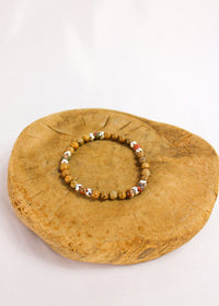 Unisex Picture Jasper Alloy Stretch Bracelet | Shop Bali Queen