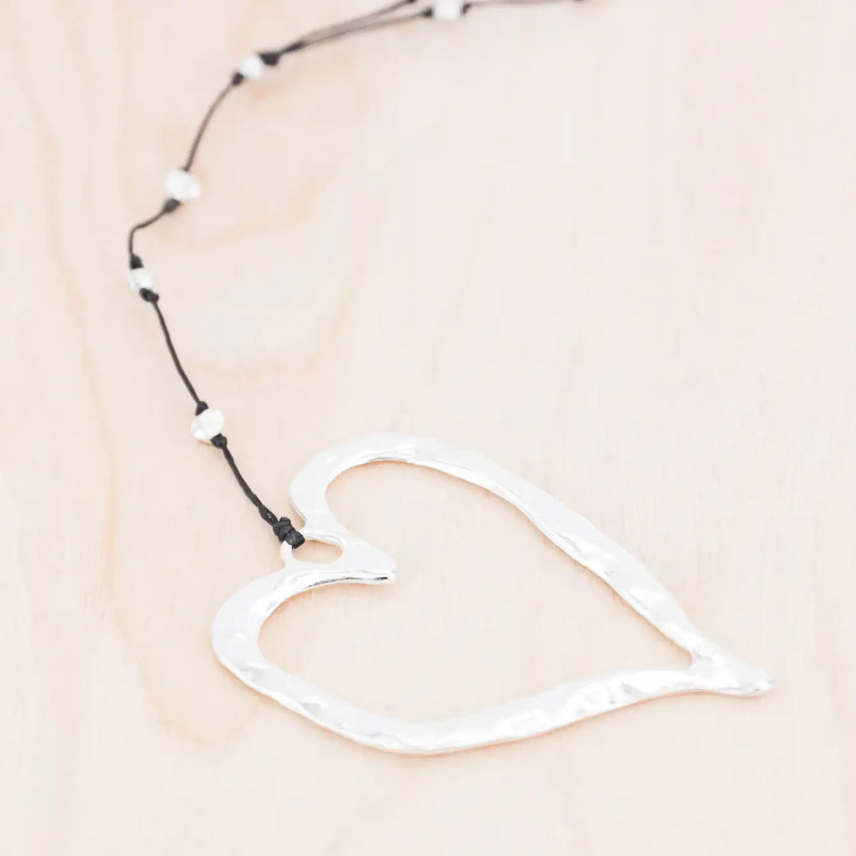 Sm Hammered Open Heart Alloy Necklace | Shop Bali Queen