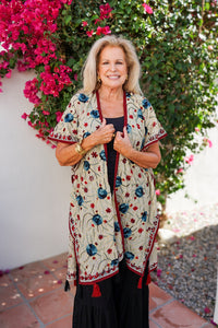 Boho Blossom Long Kimono | Shop Coco Rose Boutique Beach & Resort Wear