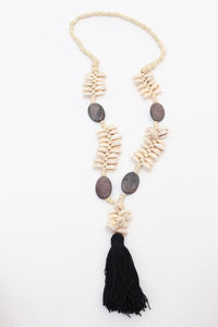 Stone & Shell Tassel Necklace | Shop Bali Queen