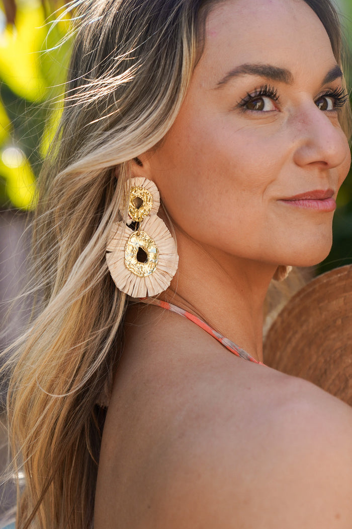 Ra Ra Rattan Earring | Shop Coco Rose Boutique Beach & Resort Wear