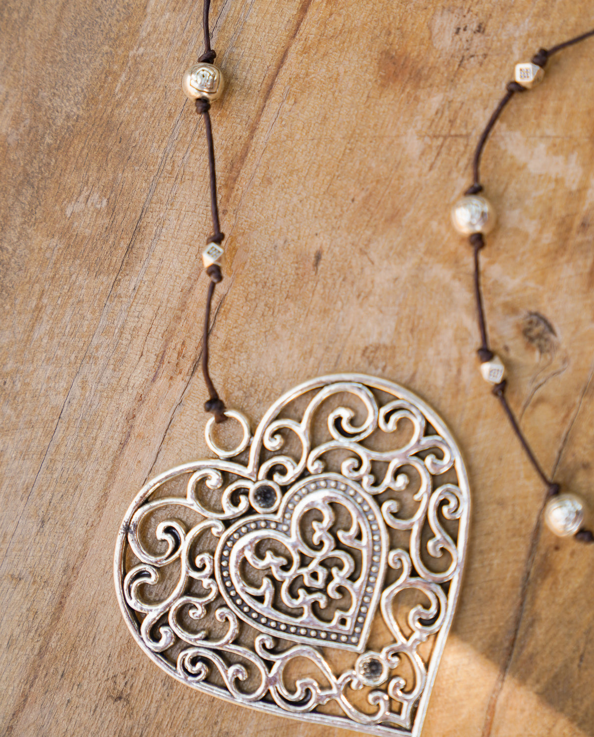 Filigree Heart Alloy Necklace | Shop Coco Rose Boutique Beach & Resort Wear