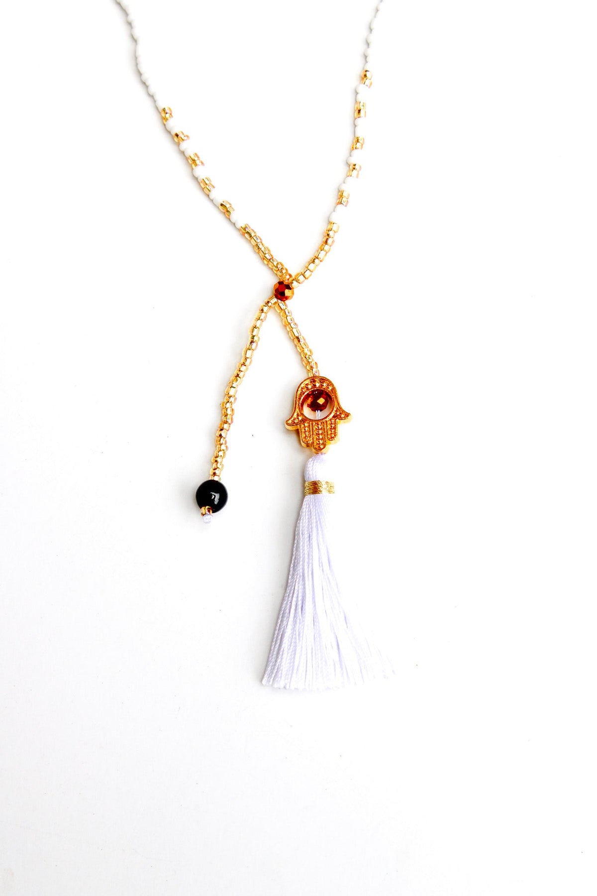 Happy Hamsa Tassel Necklace | Shop Bali Queen