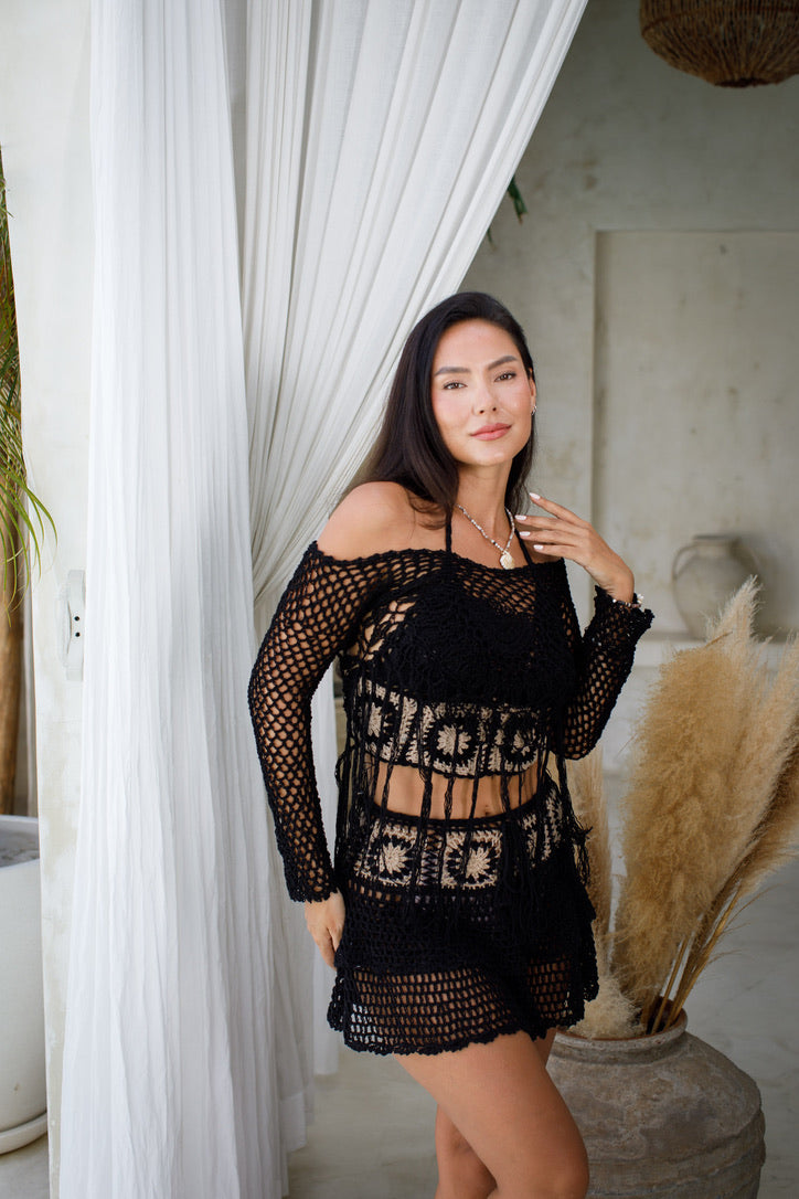Crochet Shag Boatneck Top | Shop Bali Queen