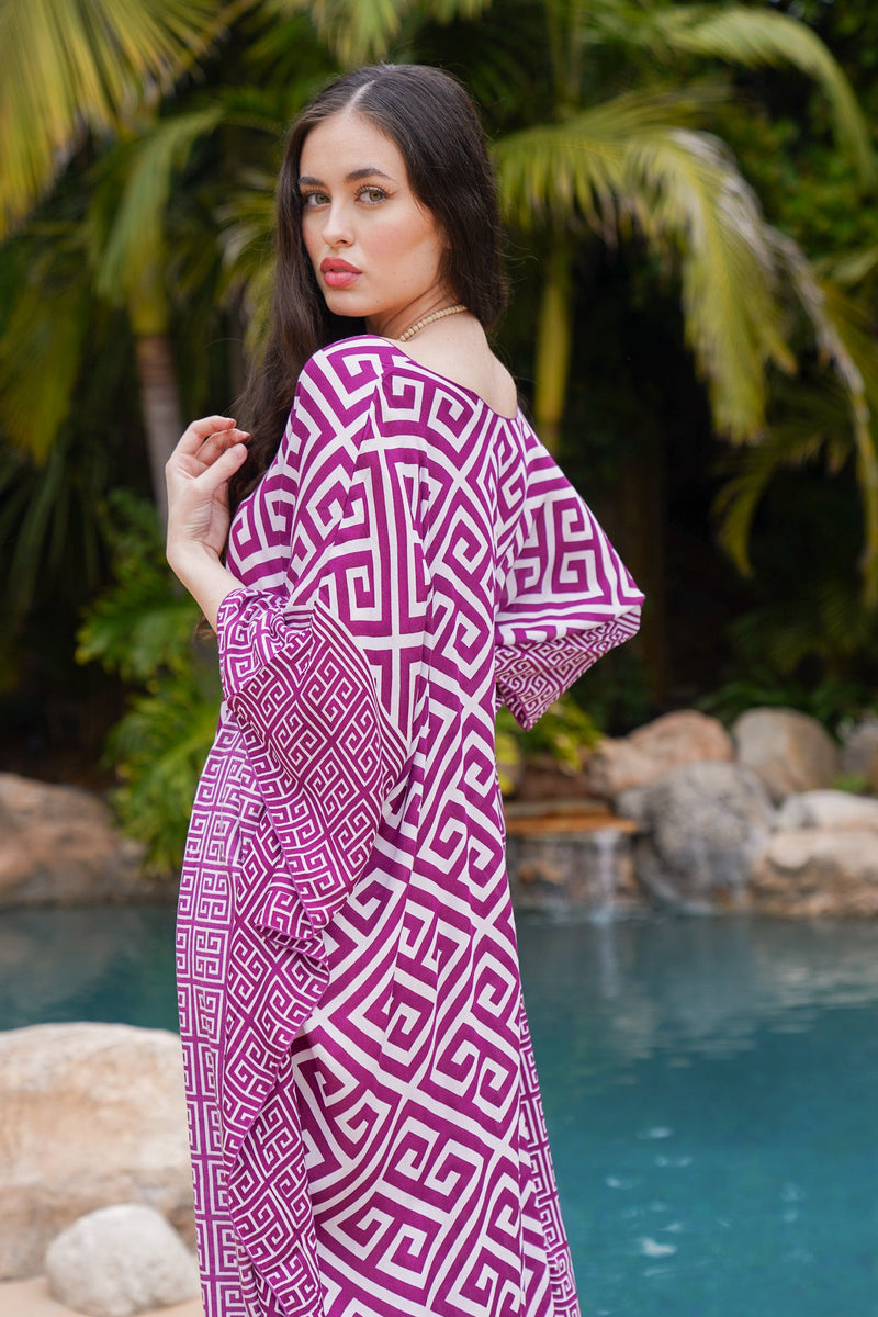 Tribal Tides Long Caftan | Shop Coco Rose Boutique Beach & Resort Wear