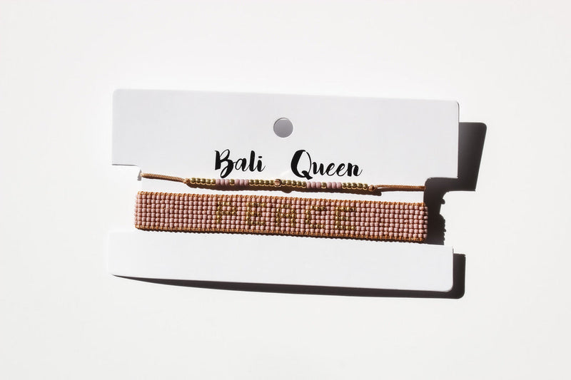 Seed Bead Peace 2-Pack Bracelets | Shop Bali Queen