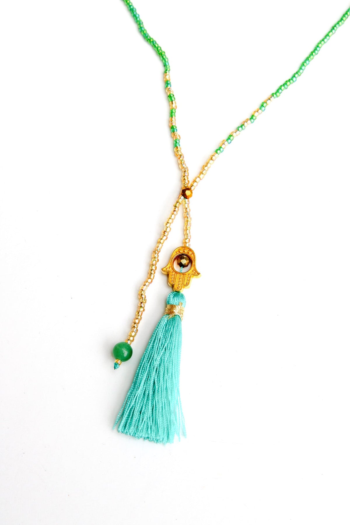 Happy Hamsa Tassel Necklace | Shop Bali Queen