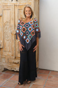 Flower Power Crochet Poncho
