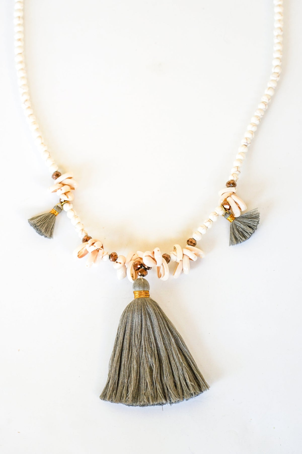 Tri Crystal Cowrie Necklace | Shop Coco Rose Boutique Beach & Resort Wear